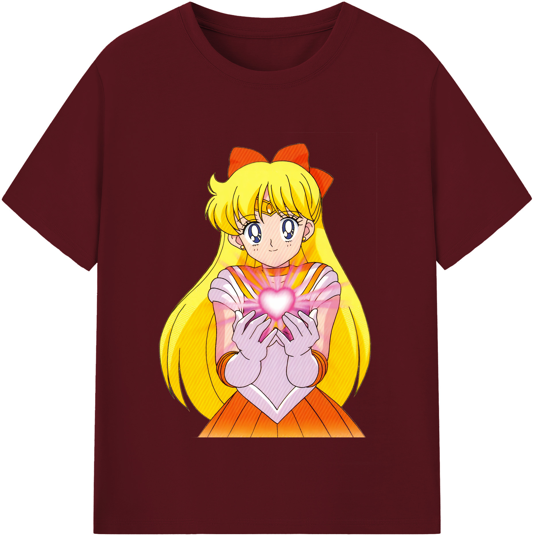 （画像用） 美少女戦士セーラームーン 愛野 美奈子 あいの みなこ Sailor Moon Aino Minako 綿100％半袖Tシャツ（フロントプリント）
